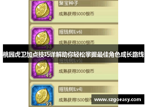 桃园虎卫加点技巧详解助你轻松掌握最佳角色成长路线
